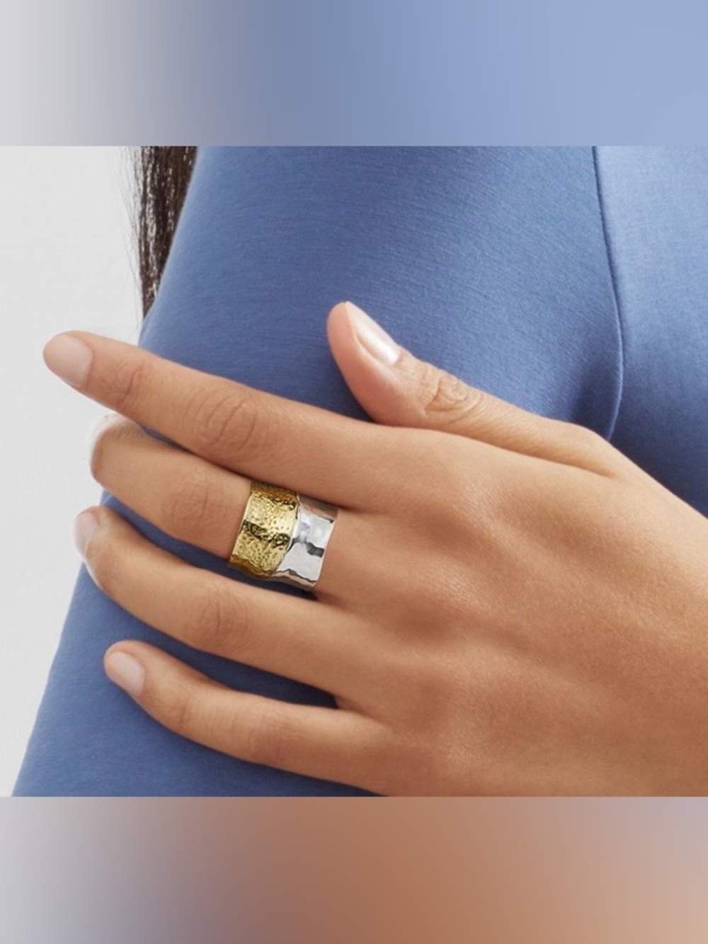 Silpada Rain or Shine ring , brass and sterling silver